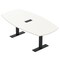 Skutchi Designs Arc Boat Conference Table With Power, 48 in W, 72 in L HAR-ABOT-48X72-T.BK-W960-EBLK - alternate 1