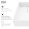 Vigo Bryant Modern White Matte Stone 15 in. L x 15 in. W x 5 in. H Square Vessel Bathroom Sink VG04021 - alternate 7