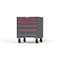 Strong Hold 5 drawer cabinet - (1x 2in, 1x 3in, 1x 4in, 1x 5in, 1x 6in) - Red accents - Keyed Different S3036-PCDAS-0503DS - alternate 3