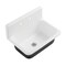 Kingston Brass 30" Cast Iron Single Bowl Wall Mount Kitchen Sink, 2-Hole with Strainer, White/Polished Chrome KGCKWS3020101 - alternate 1