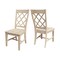 Whitewood Industries Set of Two Solid Wood Dining Chairs, Unfinished CI-90P - alternate 7