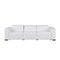 Homeroots 110" White Top Grain Leather Reclining Metal USB Sofa 720310 - alternate 1