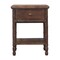 Homeroots 24" Brown Solid Wood Two Drawer Nightstand 701730 - alternate 1