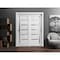 Sartodoors Sliding Closet Frosted Glass Bypass Doors White 36x96 (2* 18x96) Solid Core Modern Interior QUADRO4088DBD-NOR-3696 - alternate 1