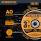 Powertec 3in Cut Off Wheels 50PK, 1/16in Thick with 3/8in Arbor, for Angle Grinder - 60 Grit, 50PK 14017 - alternate 5