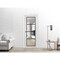 Sartodoors Slab Barn Door Panel Clear Glass, Lucia 2466 White Silk and Aluminum Strips, Sturdy Finished Doors LUCIA2466S-WS-28 x 96 - alternate 4