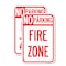 Signmission No Parking Sign No Parking Fire Zone, 18'' X 24'' 2 Signs, Heavy Gauge Aluminum, 2PK A-1824-2PACK-23667 - alternate 1