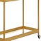 Homeroots Brass Steel And Glass Rolling Bar Cart 530443 - alternate 7