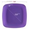 Smarty Had A Party 7.25" Purple Flat Rounded Square Disposable Plastic Appetizer/Salad Plates (120 Plates), 120PK 4837PRP-CASE - alternate 10