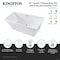 Kingston Brass 67" Acrylic Rectangular Double Ended Freestanding Tub with Drain, Glossy White/Antique Brass VTSQ672923C413 - alternate 4