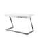 Homeroots 47" White and Silver Wood and Stainless Steel Sled Writing Desk 543754 - alternate 7