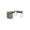 Homeroots 79" Taupe and Silver L Shape Computer Desk With Two Drawers 333443 - alternate 5