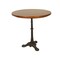 Homeroots 30" Chestnut And Black Rounded Solid Wood And Iron Pedestal Base Dining Table 517761 - alternate 1