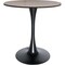 Leisuremod Bristol 27 in Round Dining Table - MDF Wood Top with Black Iron Pedestal Base BTBL-27DBR - alternate 5