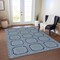 Homeroots 3' X 5' Navy Blue And Ivory Geometric Washable Indoor Outdoor Area Rug 610835 - alternate 7