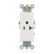 Leviton PlugsandReceptacles, 20A, 125VAC, Wht, Nylon 16341-W - alternate 1