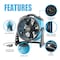 Xpower Industrial Fan, Floor Mount, 11 in Blade Dia, 115V, 1,000 cfm, Non-Oscillating FM-65 - alternate 9