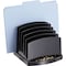 Officemate Incline Sorter, Black, Plastic, 7 1/2 in W, 7 1/2 in L, 6 3/8 in H, 6 Number of Compartments 22222 - alternate 1