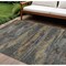 Homeroots 8' X 10' Graphite And Gray Abstract Washable Indoor Outdoor Area Rug 612506 - alternate 1