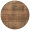 Homeroots 8' Orange Copper And Brown Round Striped Washable Indoor Outdoor Area Rug 588114 - alternate 8