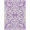 Homeroots 9' X 12' Purple And Ivory Damask Washable Indoor Outdoor Area Rug 614453 - alternate 8