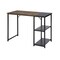 Homeroots 39" Brown and Black Wood and Metal H-Shape Computer Desk 568049 - alternate 7