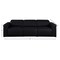 Homeroots 100" Black Top Grain Leather Reclining Metal USB Sofa 720428 - alternate 9