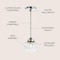 Jonathan Y Kurtz 7.25" Adjustable Drop Metal/Glass LED Pendant, Chrome JYL3516B - alternate 13