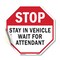 Signmission Stop Stay in Vehicle Wait for Atten, 10 Inch X 10 Inch, Vinyl Decal OC-D-10-275 - alternate 1