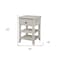 Homeroots 26" Solid Wood and Wood Square One Drawer Nightstand 399268 - alternate 5