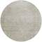 Homeroots 8' Linen And Gray Round Floral Washable Indoor Outdoor Area Rug 605743 - alternate 5