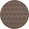 Homeroots 8' Brown Round Geometric Indoor Outdoor Area Rug 572834 - alternate 9