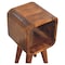 Homeroots 16" Brown Solid Wood Square Nightstand 651546 - alternate 8