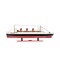 Homeroots 9" Black and Red Solid Wood Hand Painted SS United States 1952 Model Boat 401895 - alternate 1