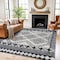 World Rug Gallery White Geometric Pattern Shag Area Rug 7 ft 10 in x 10 ft White WR120WHITE8X10 - alternate 1