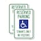 Signmission Reserved Parking Tenants Only No Visitors With Graphic, 18'' X 24'', Heavy Gauge Aluminum, 2PK A-1824-2PACK-23005 - alternate 1