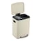 Happimess Marco Rectangular 10.6-Gallon Double Bucket Trash Can with Soft-Close Lid, Limestone Beige HPM1005F - alternate 10