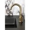Kingston Brass One-Handle 1-Hole Bathroom Faucet with Knurled Handle, Deck Plate, and Push Pop-Up Drain KSD2213RKZ - alternate 6