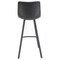 Leisuremod Elland Modern Upholstered Leather Bar Stool with Iron Legs and Footrest, Charcoal Black, 2PK ES29BL2 - alternate 8