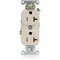 Leviton Straight Blade Receptacle, 5-20R, 20 A, 125V AC, Flush Mount, Self-Grounded TBR20-T - alternate 1