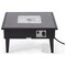 Leisuremod Walbrooke Outdoor Patio Aluminum Square Fire Pit Side Table with Lid and Fire Glass, Black WBL-27-GL - alternate 5