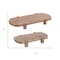 Homeroots Set of Two Natural Solid Wood Oval Risers 634498 - alternate 5