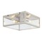 Jonathan Y Grayson 12" 2-Light Bohemian Farmhouse Iron/Glass LED Flush Mount, Nickel/Clear JYL9501D - alternate 1