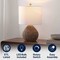 Jonathan Y Kona 20.5" Bohemian Classic Rattan/Iron LED Table Lamp, Brown/Brass Gold JYL8029A - alternate 8