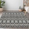 Homeroots 5' X 8' Charcoal Brown And Ivory Moroccan Washable Indoor Outdoor Area Rug 594311 - alternate 7