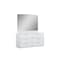 Homeroots Four Piece White Solid and Manufactured Wood Bedroom Set With Mirror 366262 - alternate 6