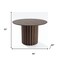 Homeroots 46" Brown Wood Pedestal Base Round Top Dining Table 720939 - alternate 5