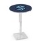 Holland Bar Stool Co 36" Chrome Seattle Kraken Pub Table with 36" dia. top L217C3636SeaKrk - alternate 1