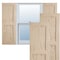 Ekena Millwork Rustic Two Equal Panel Flat Panel Pecky Cypress Faux Wood Shutters, 18"W x 44"H SHUFP18X44PCPR - alternate 1