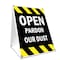 Signmission Open Pardon Our Dust, 36 Inch x 24 Inch A-frame Yard Sign, Plastic Sign SBC-2436-Open Pardon Our Dust - alternate 1